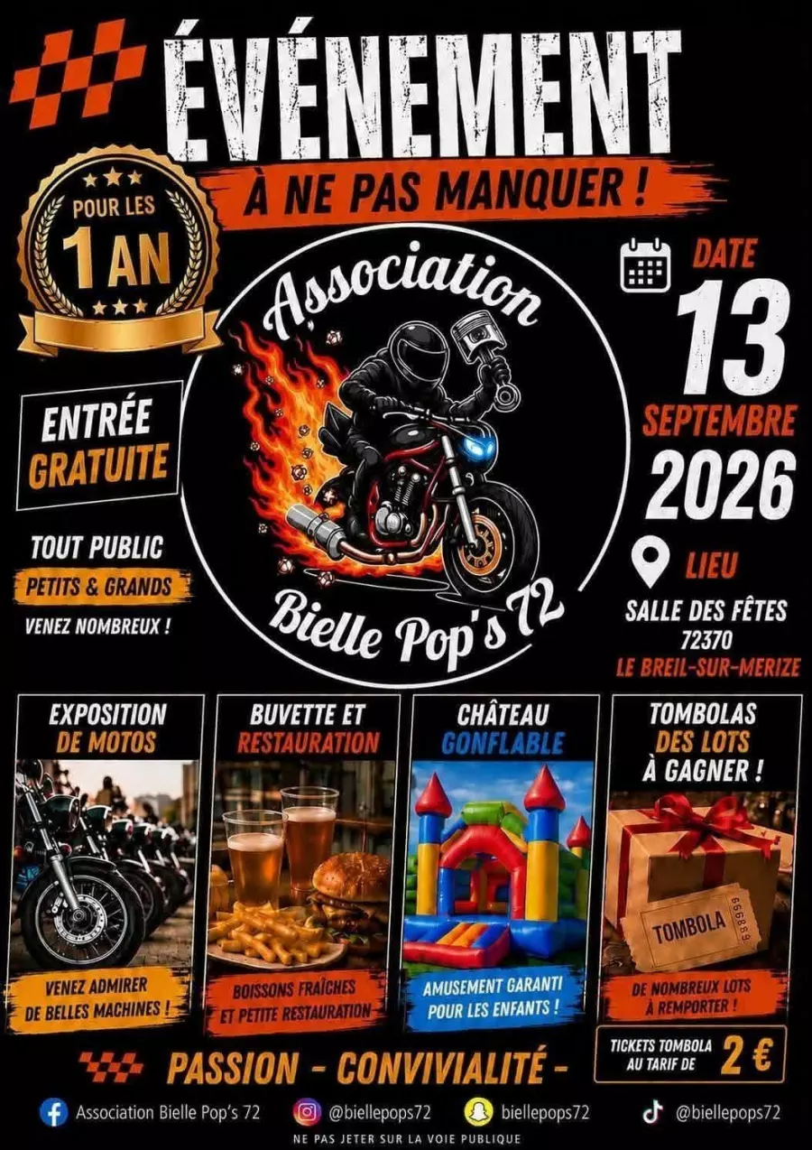 Bielle Pop's 72 – 1 an de l'association - Le Breil-sur-Mérize