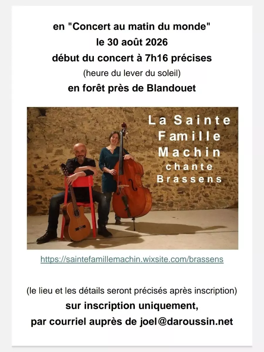 Concert au matin du monde - Blandouet-Saint Jean