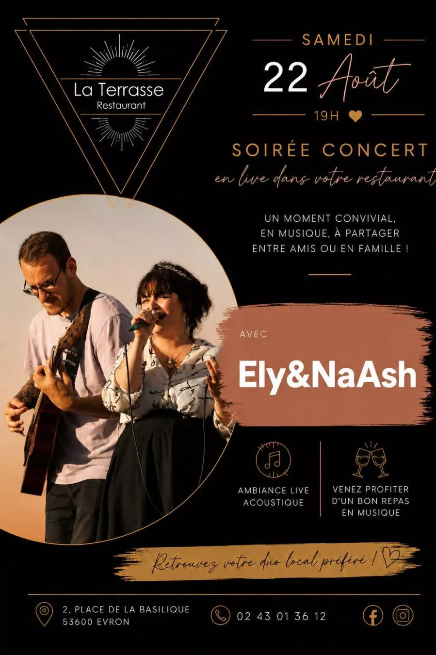 Concert Ely&NaAsh à la Terrasse