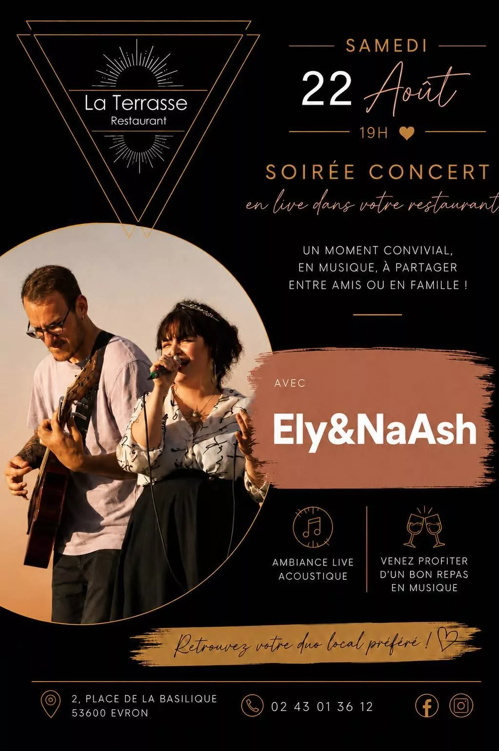 Concert Ely&NaAsh à la Terrasse