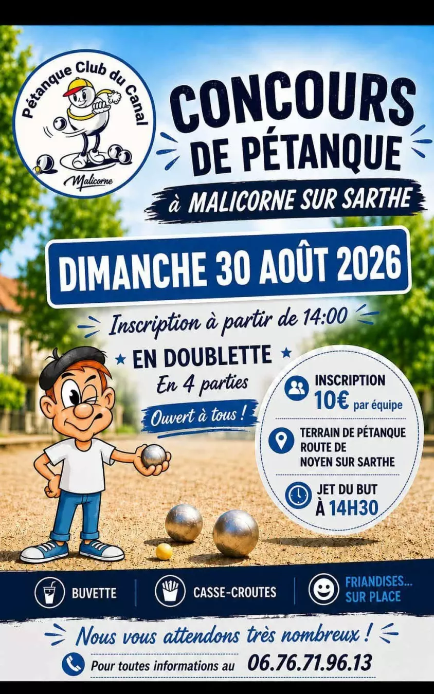 Concours de pétanque - Malicorne-sur-Sarthe