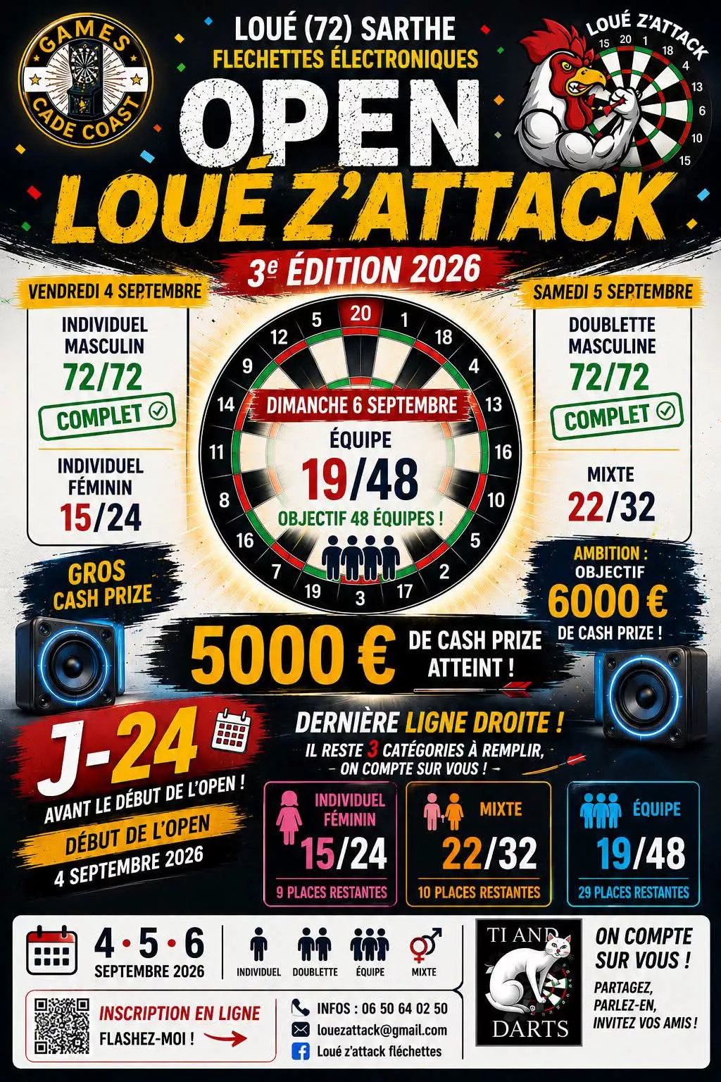 Open Loué Z’Attack 2026 – Fléchettes électroniques