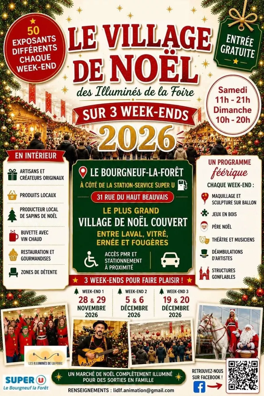 Le Village de Noël des Illuminés de la Foire - Le Bourgneuf-la-Forêt